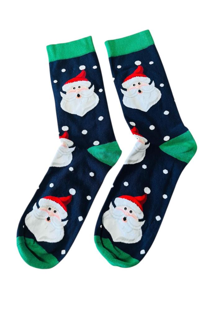 Sosete de Craciun Barbatesti ,Imprimeu Mos Craciun,Engros